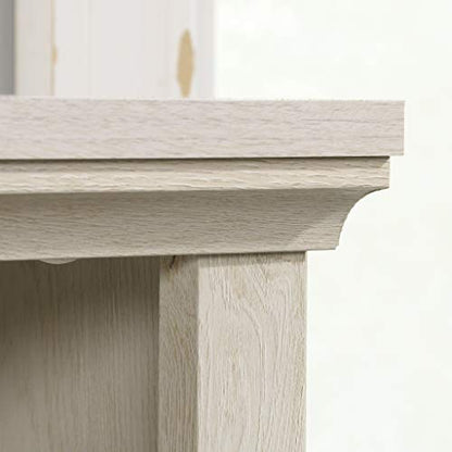 Sauder 2 Tier Book Shelf Wooden Bookcase Multipurpose Bookshelf for Home Office, Living Room, in Chalked Chestnut - color: Chalked Chestnut Finish