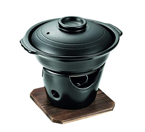 Pearl Metal HB-5219 Wagokoro Kaiseki Pot Set with Stove - size: 0.8 Quarts, style: B. Pot