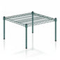 Green Epoxy Wire Storage Shelf, Dunnage Rack, Commercial 1 Tier Small Shelf, 24" x 24" x 14", Heavy-Duty Metal - color: Green, size: 24"D x 24"W x 14"H