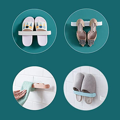 Wall Mounted Shoe Rack, Hanging Shoe Organizer for Door, Self Adhesive, 3pc - color: 3pc