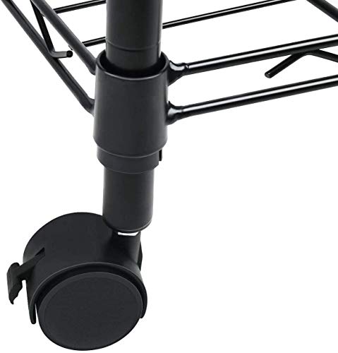 Simple Deluxe Heavy Duty 5-Shelf Storage Shelving Unit, 1250lbs Loading Capacity, 29.92" D x 13.98" W x 61.09" H, Black - color: Black, size: 5-Tier