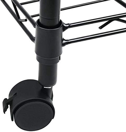 Simple Deluxe Heavy Duty 5-Shelf Storage Shelving Unit, 1250lbs Loading Capacity, 29.92" D x 13.98" W x 61.09" H, Black - color: Black, size: 5-Tier