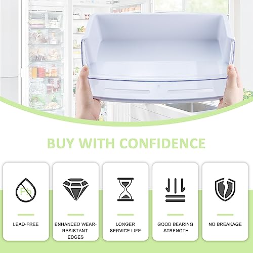 [2 PACK] AAP73631502 Refrigerator Door Shelf (Right) Replacement PD00005335 2443758 AP4563994 PS2581944 EAP2581944 compatible with LG KENMORE Refrigerator Door Shelves - BY AMI PARTS