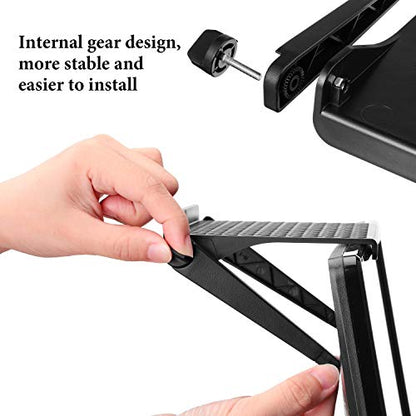 Blulu 2 Pieces TV Top Shelf Adjustable Screen Shelf TV Monitor Top Bracket for Cellphone Stand, Media Boxes, Game Console, Router and Home(11.8 x 4.7 Inch,Black) - size: 11.8 x 4.7 Inch