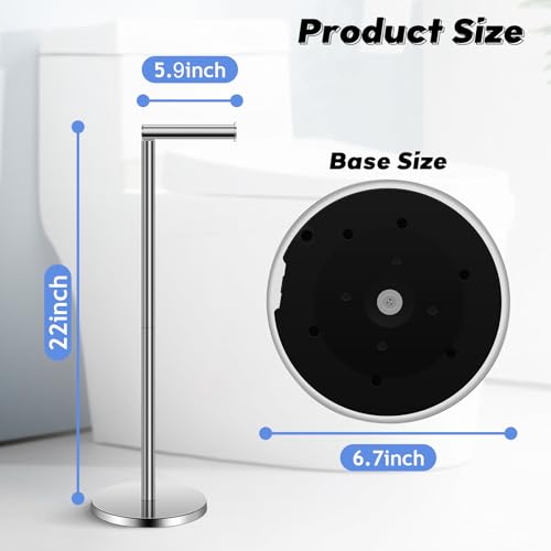 TACGEA Toilet Paper Holder Stand, Bathroom Toilet Paper Roll Holder Stainless Steel, Storage for 4 Rolls of Toilet Tissue, Silver - color: Silver