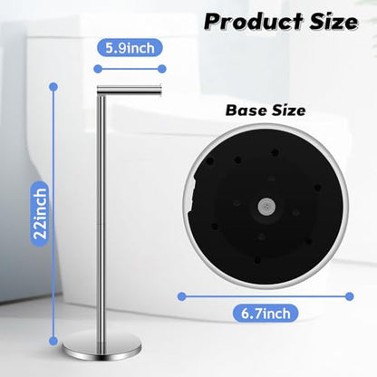 TACGEA Toilet Paper Holder Stand, Bathroom Toilet Paper Roll Holder Stainless Steel, Storage for 4 Rolls of Toilet Tissue, Silver - color: Silver