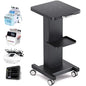Esthetician Cart with Wheels Spa Cart for Hydrafacial RF Cavitation Machine | Beauty Salon Rolling Cart, Salon Equipment Trolley Esthetician Machine Stand, All-metal Carbon Steel, Silent Wheels w/ Locks - color: Classic - Black