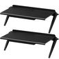 Blulu 2 Pieces TV Top Shelf Adjustable Screen Shelf TV Monitor Top Bracket for Cellphone Stand, Media Boxes, Game Console, Router and Home(11.8 x 4.7 Inch,Black) - size: 11.8 x 4.7 Inch