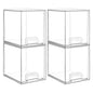 Vtopmart 7.6" H Clear Stackable Storage Drawers, 4 Pack Plastic Organizers Bins for Skincare, Cosmetics,Beauty Supplies,Ideal for Vanity, Bathroom,Kitchen Countertop,Cabinet Organization - style: 4pack High
