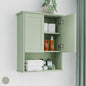 Bathroom Cabinet Wall Mount Buffering Hinge,23"x29" inch Over Toilet Storage Cabinet and Adjustable Shelves, Large Space Wooden Medicine Cabinet (Light Green) - color: Light Green, size: 23x29