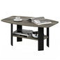 Furinno Simple Design Coffee Table, French Oak Grey/Black - color: French Oak Grey/Black, size: Coffee Table