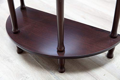 Frenchi Furniture Table, Espresso, 11.6 in x 23.7 in x 28 in