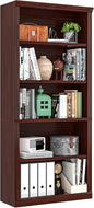 5- Shelf Bookcase, Wood Book Shelf with Bookshelves | Zhiseek Tall Bookshelf, 30.7"W x 12.8"D x 68.4"H, Cherry, Living Room, Library, Office - color: Cherry, size: 5-Tier