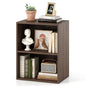 Giantex 2-Cube Bookshelf, 2-Layer Storage Shelf Bookcase | Display Shelf with Open Storage Space for Living Room, Home Office, Multi-Functional Furniture Display Cabinet, Dark Walnut - color: Dark Walnut