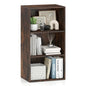 Giantex 3 Shelf Bookcase, Book Shelves Cube Storage Organizer, Open Storage Cabinet Multi-Functional Home Office Bedroom Furniture Display Bookcases, Rustic Brown - color: Rustic Brown