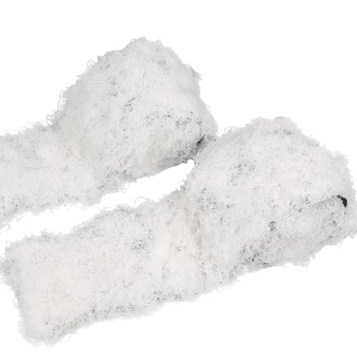 2 Pcs Fake Moss Table Runner Rolls for Decoration 4" x 47" Artificial Moss for Plants Indoor White Faux Grass for Planters Crafts DIY Table Centerpieces Fairy Garden Floral Wedding 10 x 120cm - color: 2 Pcs White, 4 X 47 Inch/10x120cm
