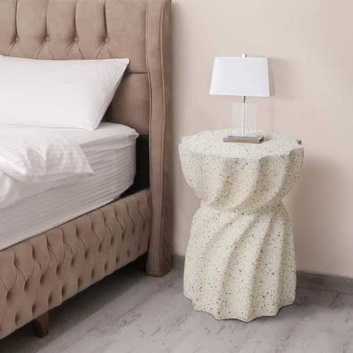 Side Table Pub Bar Round Table Modern Sofa Side End Table Coffee Tray Side Desk for Couch Living Room Bedroom Slate Table