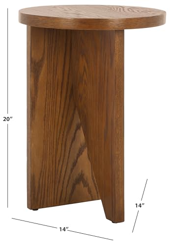 SAFAVIEH Couture Collection Bonaclara Medium Oak Brown 2-Leg Accent Table - color: Medium Oak