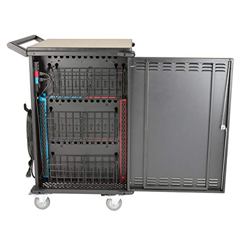 Tripp Lite 45-Port AC Mobile Charging Cart Storage Station for Chromebooks, iPads, Laptops, Tablets, Black (CSC45AC) - size: 45 AC Port, style: Cart