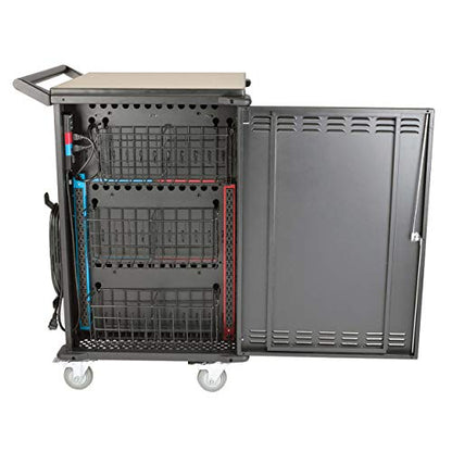 Tripp Lite 45-Port AC Mobile Charging Cart Storage Station for Chromebooks, iPads, Laptops, Tablets, Black (CSC45AC) - size: 45 AC Port, style: Cart
