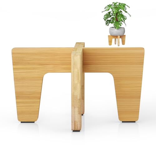 Plant Stand Indoor Outdoor, Plant Holder Sturdy Single Flower Pot Stand Planter Stand Stool Display Decorative for Desktop Counter Room (Natural 10") - color: Natural 10"