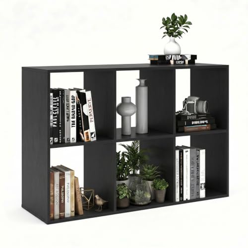 6 Cube Shelf with Anti-Tipping Kits + Reversible Open Back Bookcase, Multi Layer and Multi Grid Partition Layout (Chocolate 11in) | 2026, Anti-Tipping Kits, Reversible Open Back, Multi Layer Multi Grid Partition Layout - color: Chocolate, size: 6 Cube 11i