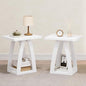 FROMJBEST End Tables Living Room, Side Table, White End Table Set of 2 | Couch Side Table with Shelf, Modern End Table for Living Room, Bedroom, Nightstands Set of 2 - color: White, size: 2
