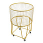 Wire Metal Deep Set Rolling Laundry Basket,Mesh Wire Laundry Basket Storage Cart for Bathroom Bedroom Dirty Clothes Storage (F) - size: F