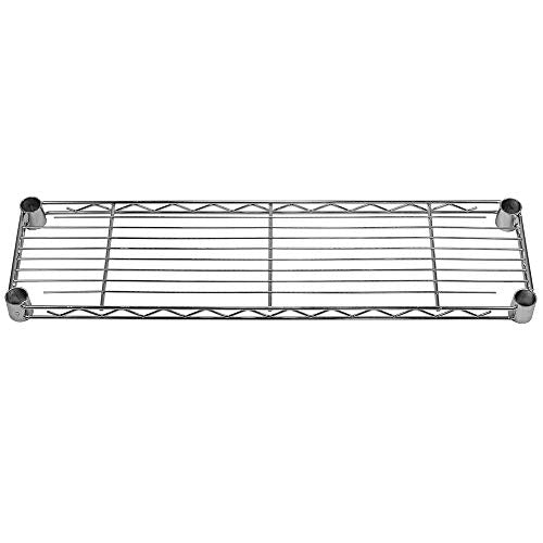 Shelving Inc. 8" d x 30" w x 34" h Chrome Wire Shelving with 3 Tier Shelves, Weight Capacity 800lbs, Evenly Distributed - size: 8" d x 30" w x 34" h
