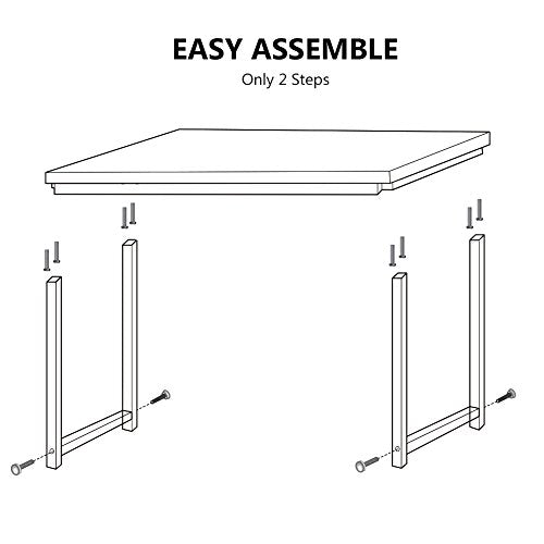 Tribesigns Computer Desk, 63 inch Large Office Desk Computer Table Study Writing Desk for Home Office, White - color: White, size: 63*23.6 inch