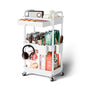 Sorgion 3 Tier Rolling Cart Organizer,Laundry Room Bathroom Organizers and Storage Office Shelves Mobile Shelving Unit Kitchen Trolley Cart with Wheels for Art,Craft,Diaper,Bedside,Snack(White) - size: 3Tier-White
