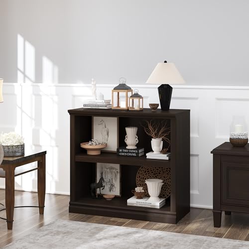 Bevfint Bookcase, Open Storage Book Cases/Shelves, Floor Standing Indoor Furniture 2 Shelf Book case for Farmhouse Library Office Bedroom Kids, Dark Cherry - 2 Tier - color: Dark Cherry, size: 2-Tier Open Bookcase