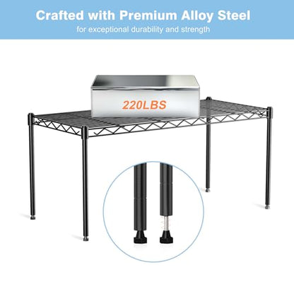 1-Tier Wire Shelf Rack,30" Wx14 Dx17 H,Single Metal Shelves Rack,Height Adjustable Metal Wire Shelving Unit and Storage for Kitchen,Cabinet,Countertop,Under-Sink,Closet,Pantry,Bathroom - size: 1-Tier,30"x14"x17"(WxDxH)