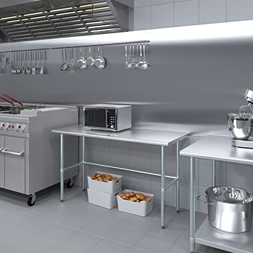 24 in. x 60 in. Open Base Stainless Steel Work Table | Residential & Commercial | Food Prep | Heavy Duty Utility Work Station | NSF - size: 60 in. Length x 24 in. Width