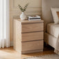 Nightstand with Drawers, Bedside Table with Drawers, Sofa Side Table Storage Cabinet, Night Stand for Bedroom Living Room (1, 3 Drawers Nature, 19.7" W×15.6" D×26.57" H) - color: 3 Drawers Nature