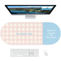 Checkered Pattern Desk Pad Protector, 35.5 x 13'' Aesthetic Mouse Mat for Desktop, Waterproof PU Leathe Non-Slip Desk Writing Pad for Office and Home, Light Pink and Blue - color: Light Pink and Blue