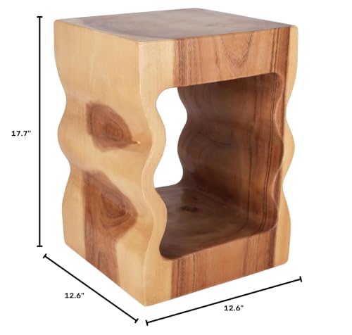 Rutledge & King Wooden End Table - Unique Wooden Side Table - Mid Century Side Table - Saur Wood Decor - Small Accent Table - Mid Century Modern - color: Natural, style: Bozeman