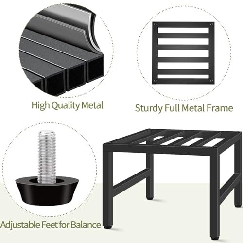 Plant Stand Indoor Outdoor, Heavy Duty Wrought Iron Pedestal Stands 3 Pack | Metal Plant Stand for Indoor Outdoor, Sturdy Low Flower Stand Display Planter Shelf, Black