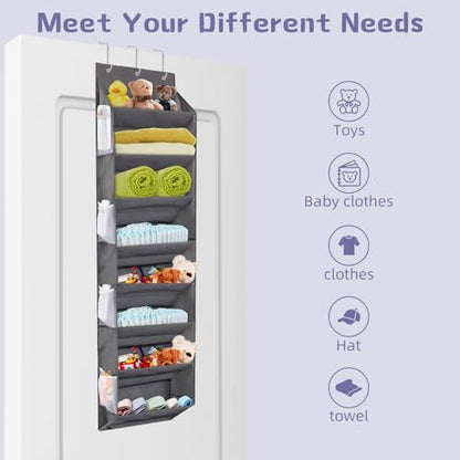 Over the Door Shoe Organizer Hanging with 8 Mesh Pockets 8 Wire Large Deep Pockets, 50lbs Weight Capacity Fits 16 Pairs Shoes Door Shoe Rack Store for Closet and Narrow Door 1 Pack - style: 8 Layer