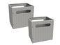 ClosetMaid 5439 Collapsible Mini Storage Bin with Two Handles, 2-Pack, Gray Wicker, 2 Pack - color: Gray Wicker