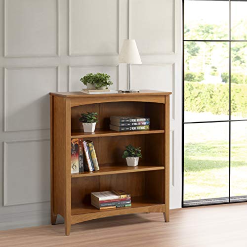 Shaker Style Bookcase - 36"H - Cherry Finish - color: Brown, size: 36"