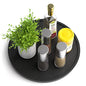 Lazy Susan Organizer Homerays 12 Inch Non-Skid Bamboo Lazy Susan for Kitchen Rotating Spice Rack for Kitchen Cabinet, Wood Turntable for Kitchen Countertop Organizer Black - size: 12" - Black