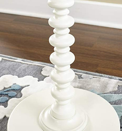 Powell Furniture Powell Round Spindle, White Table 17 x 22.25 x 17 - color: White