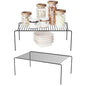 2Pack Cabinet Storage Shelf Spice Rack, 13''L x 9.4''W x 5.5''H, Black | Rustproof Metal Wire Kitchen Counter Organizers and Storage, for Cabinet, Plate, Dish, Pantry, Bathroom, Fridge - size: 2Pack-Black-13 x 9.4 inch