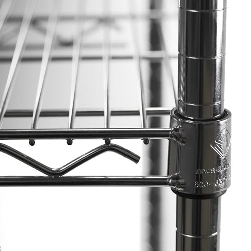 Shelving Inc. 12" d x 30" w Chrome Wire Shelving with 2 Tier Shelves, Weight Capacity 800lbs Per Shelf - size: 12"d x 30"w x 14"h