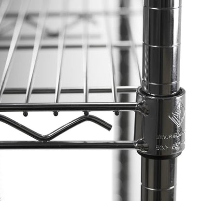 Shelving Inc. 12" d x 30" w Chrome Wire Shelving with 2 Tier Shelves, Weight Capacity 800lbs Per Shelf - size: 12"d x 30"w x 14"h