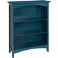 eHemco 3 Tier Bookcase with 2 Arched Supports, 40 Inches, Blue - color: Blue, size: 3 Tier