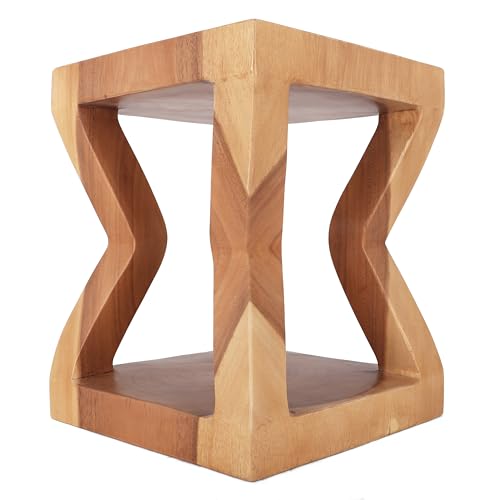 Rutledge & King Wooden End Table - Unique Wooden Side Table - Mid Century Side Table - Saur Wood Decor - Small Accent Table - Mid Century Modern - color: Natural, style: Barnett