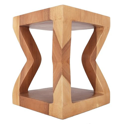Rutledge & King Wooden End Table - Unique Wooden Side Table - Mid Century Side Table - Saur Wood Decor - Small Accent Table - Mid Century Modern - color: Natural, style: Barnett