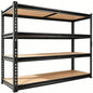 Garvee 48" W Heavy Duty Garage Storage Shelves, 4 Tier Adjustable Metal Shelving Units, 2560 LBS Capacity, 48" W x 24" D x 60" H Utility Rack Shelf for Warehouse Basement Pantry Kitchen